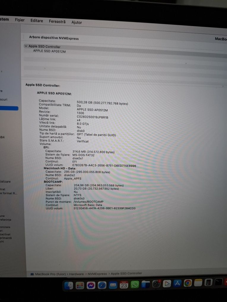 Macbook Pro 15.1 i9 2019 touchbar