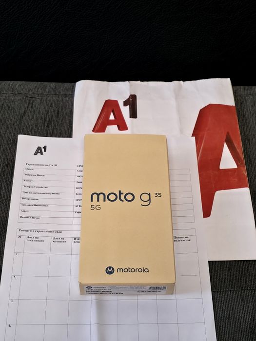 КАТО НОВ 128GB Motorola g35 5G A1 Гаранция 2027г. Black / Черен