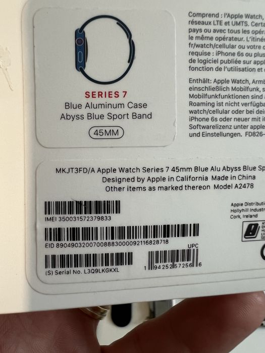 Apple watch 7 45mm gps si celular baterie 100%