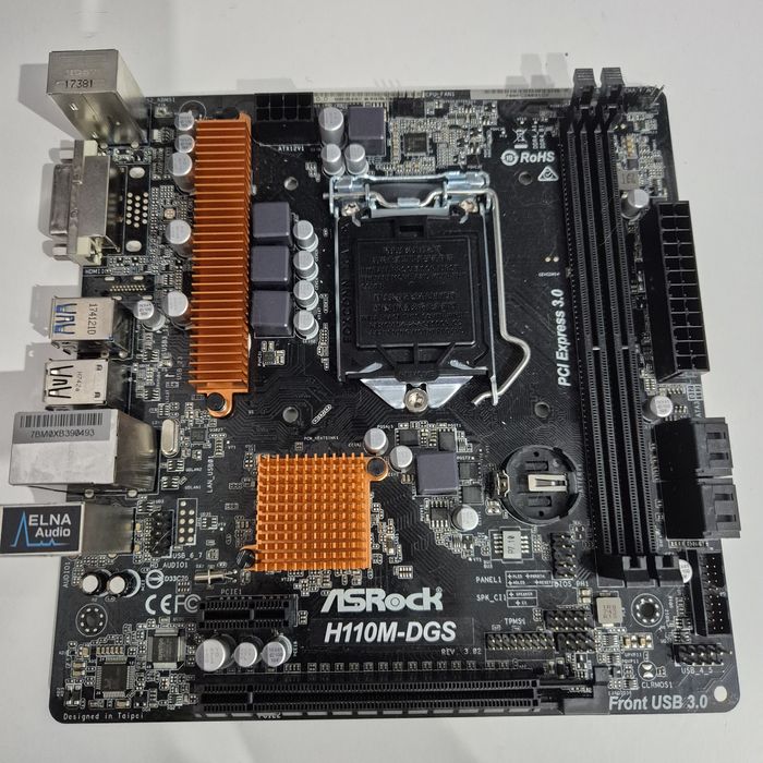 Placa de baza AsRock H110M-DGS, socket 1151, chipset Intel, mini-ITX
