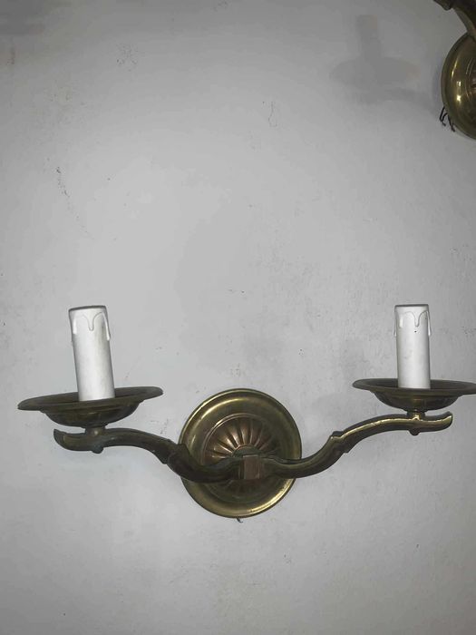 Set de trei aplice de perete din bronz