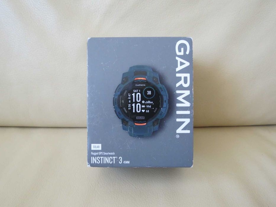 Smartwatch Garmin Instinct 3 SOLAR Blue - Albastru 45mm - Nou !!