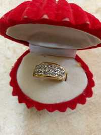 Старое кольцо покрытое золотом 750 пробы(проба 18K GE),Размер 19