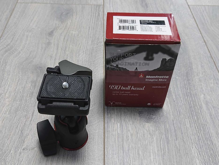 Set Manfrotto Element Monopod Red + Manfrotto Center Ball Head