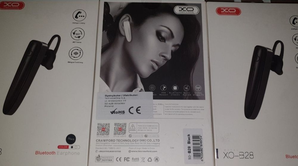 Handsfree casca bluetooth originala XO functii A2DP si MultiPoint