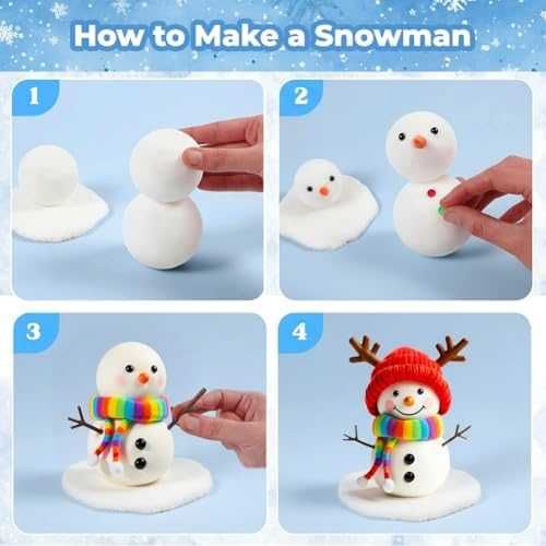 Нов Детски комплект за коледна изработка снежен човек от глина за деца