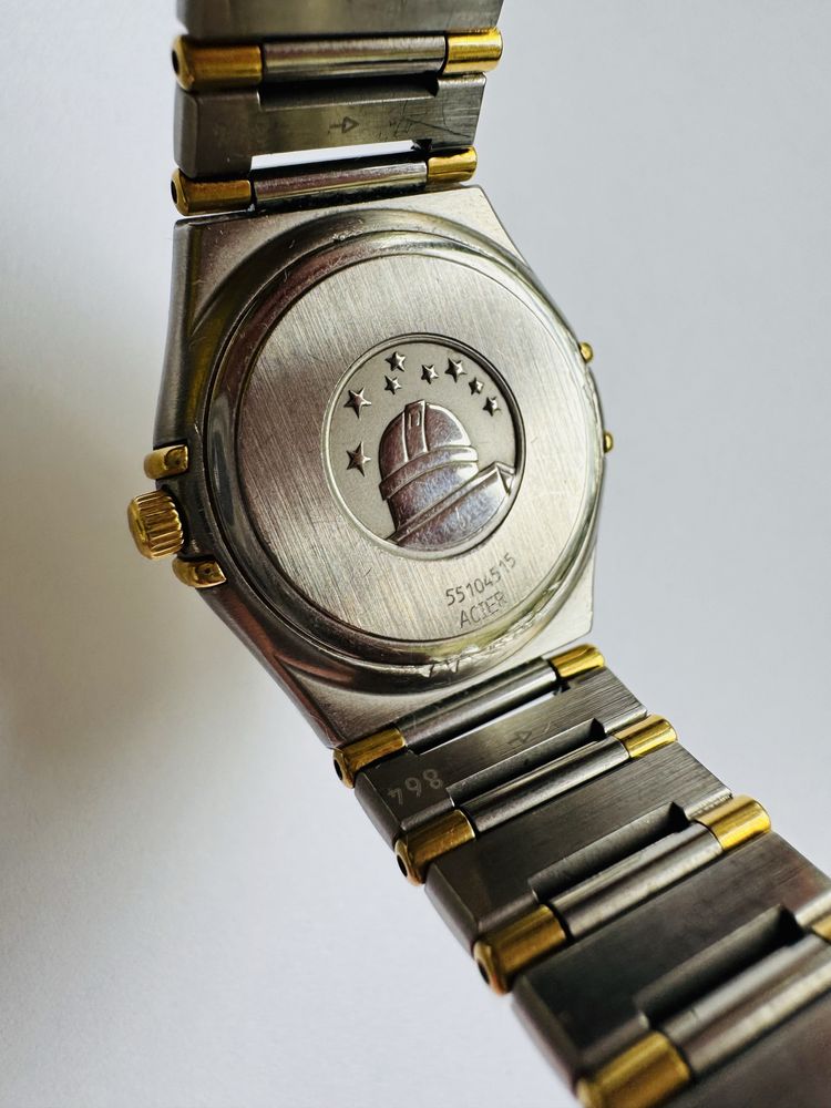 Omega Constellation original dama  - oțel + aur placat - quartz