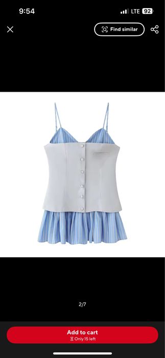 Хит рокля ZARA xs размер