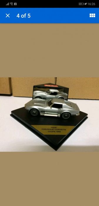 Метална количка, diecast ,Corvette C3 1/43 нова
