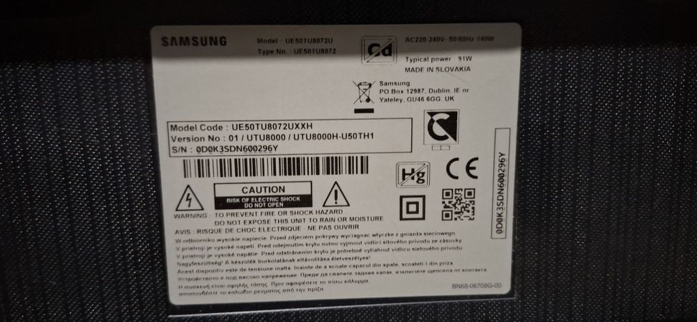 Tv samsung UE50TU8072UXXH