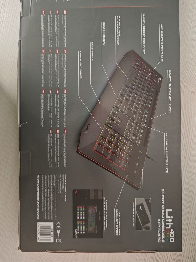 Tastatura Gaming Genesis Lith 400 RGB, USB