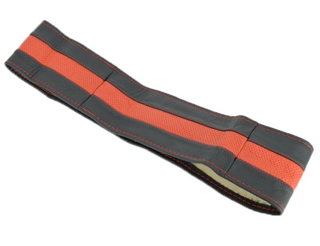 Husa volan piele cu ac si ata rosie, marimea M. ERK