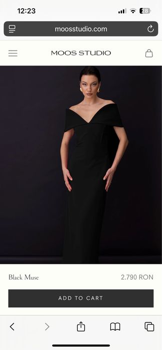 Rochie Moos -Black Muse