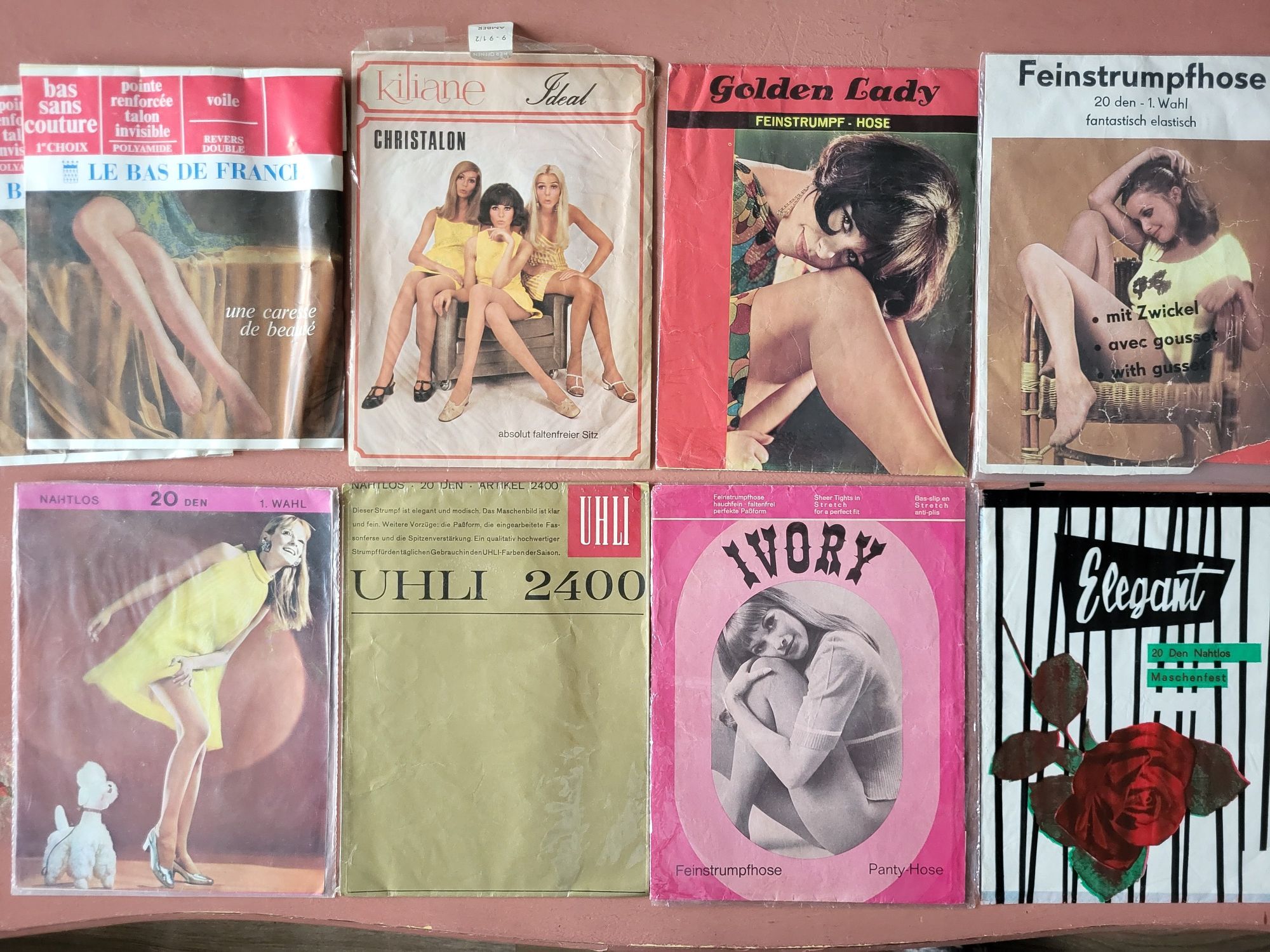 Colecție 142 ambalaje sapun/ciocolată/ciorapi damă  din anii 1970-80