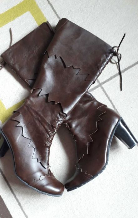 Дамски шик ботуши естествена кожа