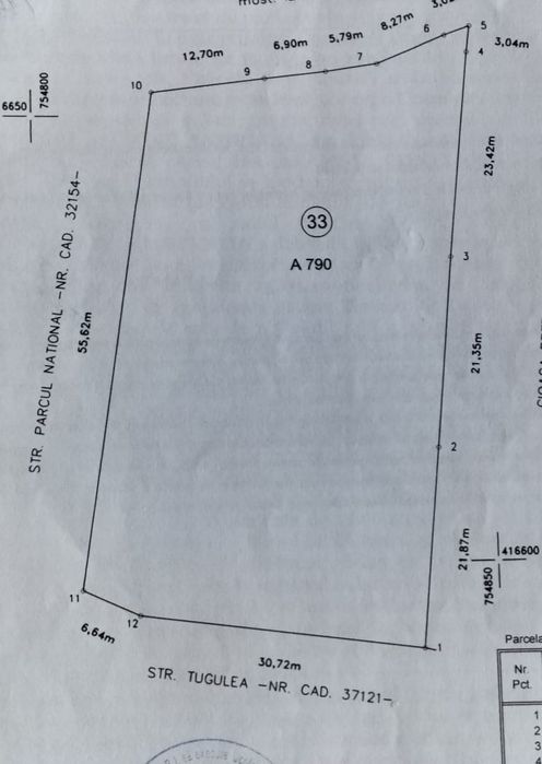 Teren intravilan 1150mp  în  Greci –  Munților Măcin.