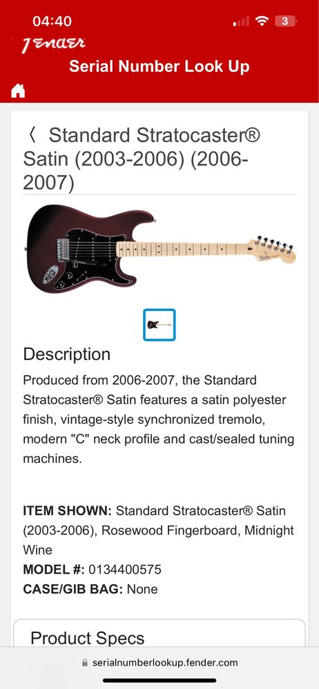 Электрогитара Fender Stratocaster MIM 2004