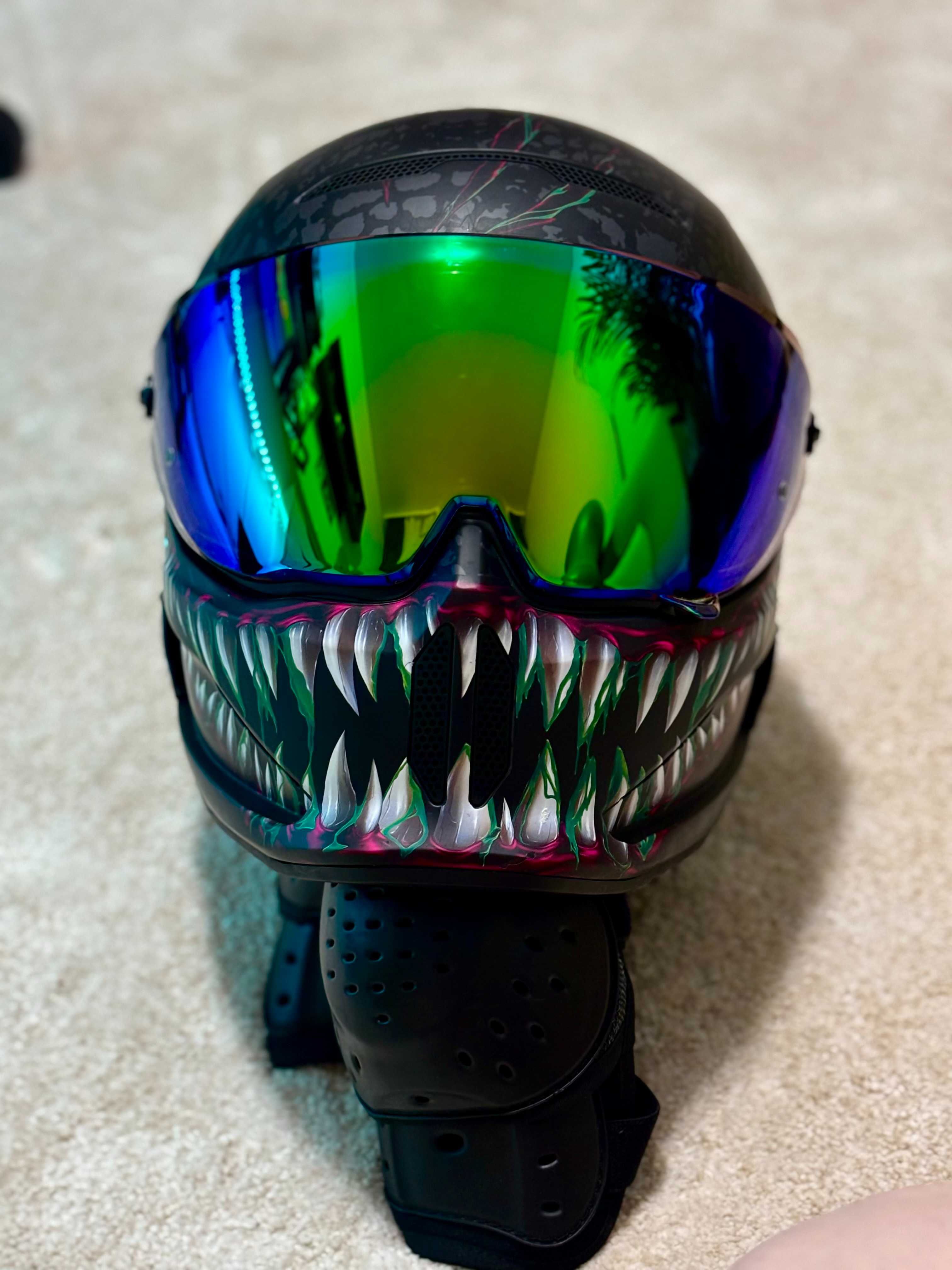 Casca Moto Ruroc Atlas Toxin + Viziere + Harman Cardon Intercom
