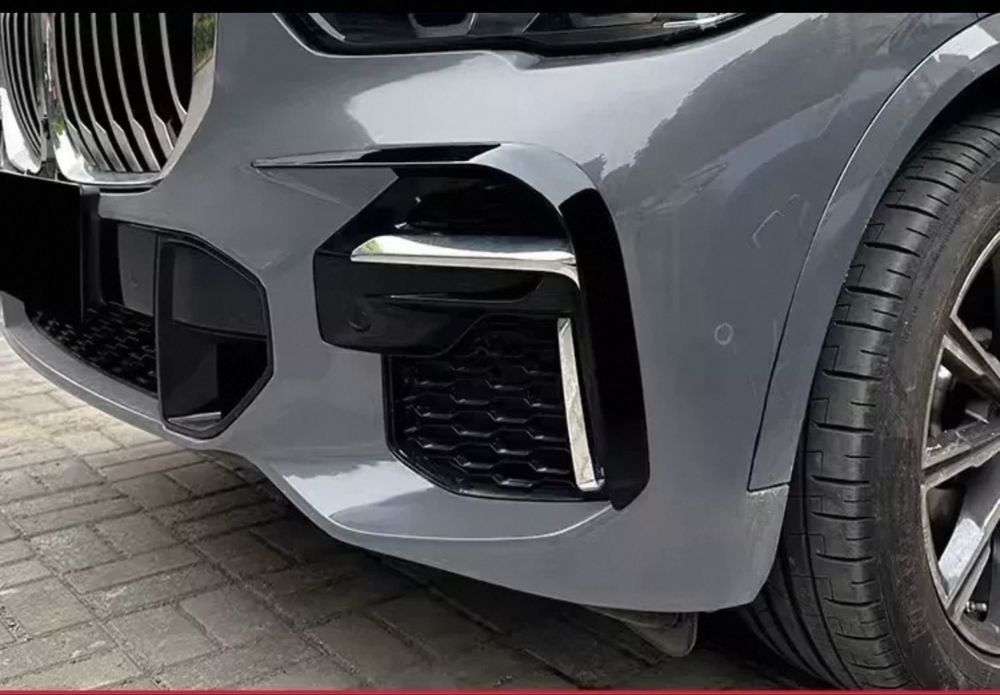 Накладки на передний бампер BMW X5