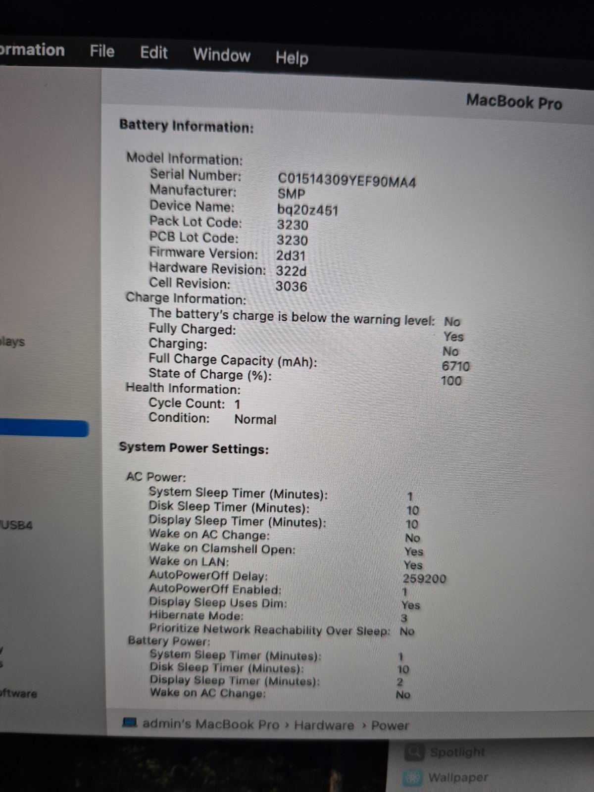 Macbook A1502 (2015) 8gb Ram