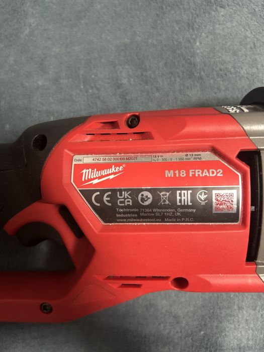 Milwaukee, bormasina FRAD 2, mașină de găurit la/în unghi