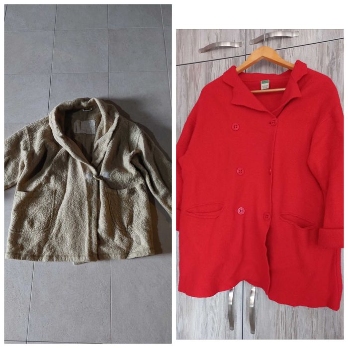 L/XL Дамско вълнено палто