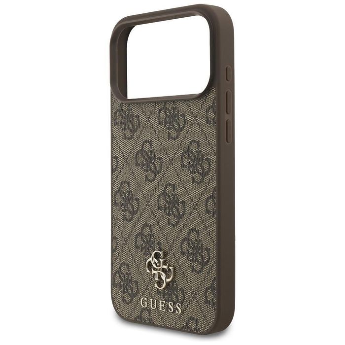 Калъф guess 4g small and classic logo magsafe за iphone 17 pro в кафяв