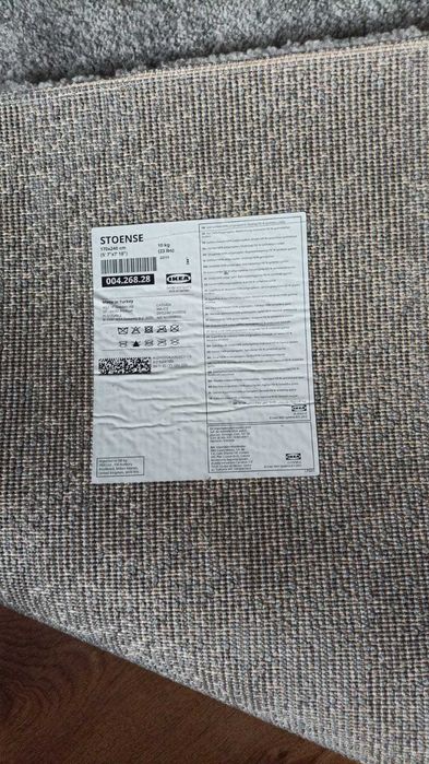 Covor gri, nou, Ikea