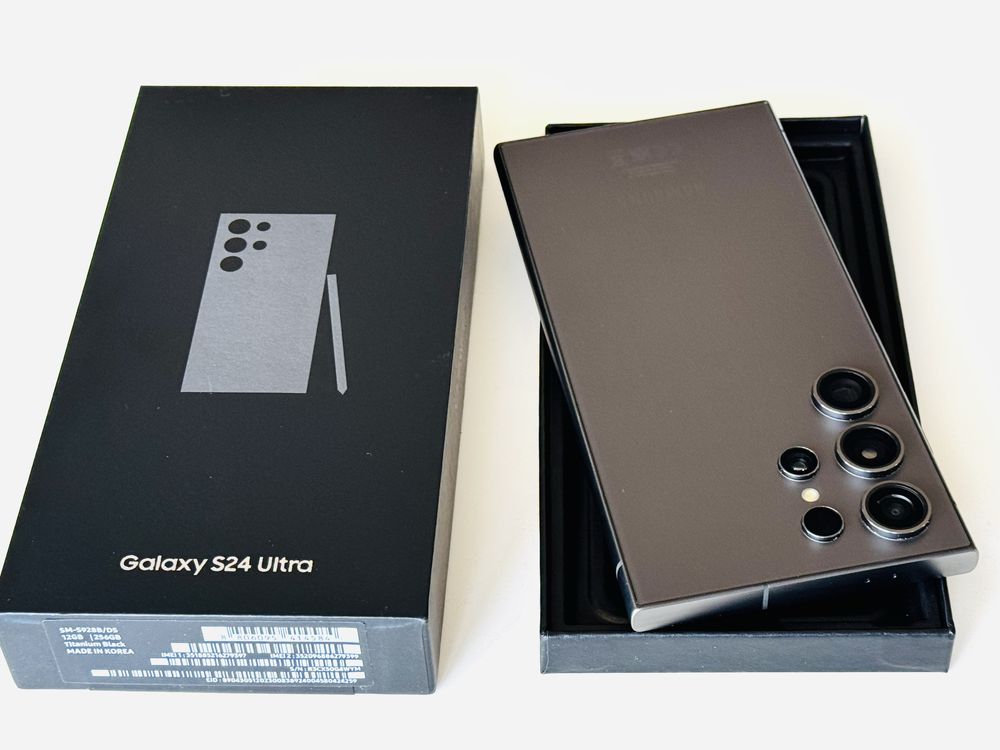 НОВ! Samsung S24 Ultra 256GB Titanium Black Гаранция 1 година