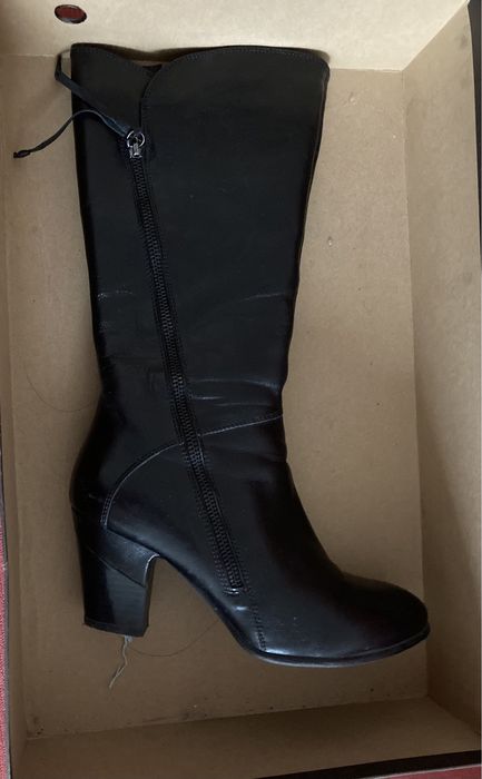 Женские сапоги , натуральная кожа, весна, осень