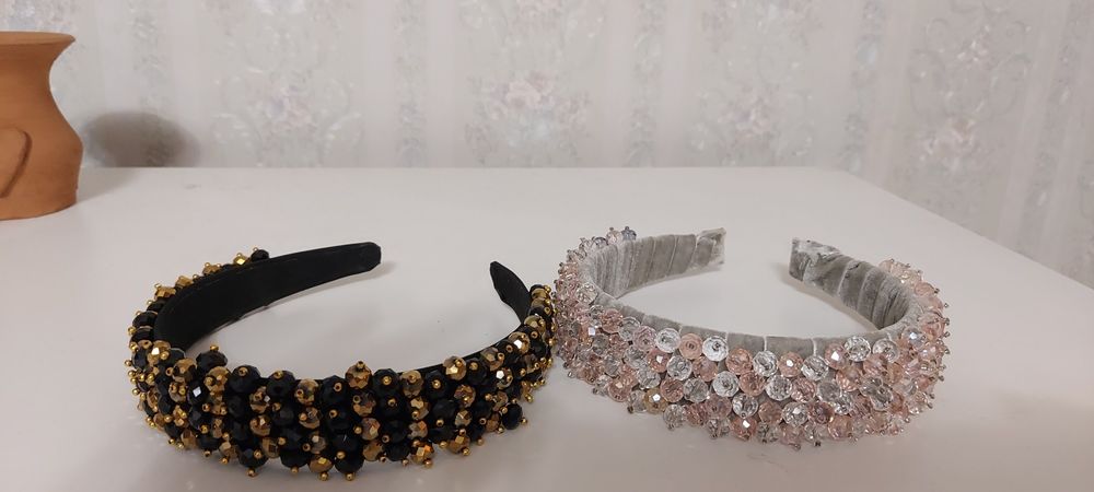 Ободок с натуральными камнями(ручная работа)