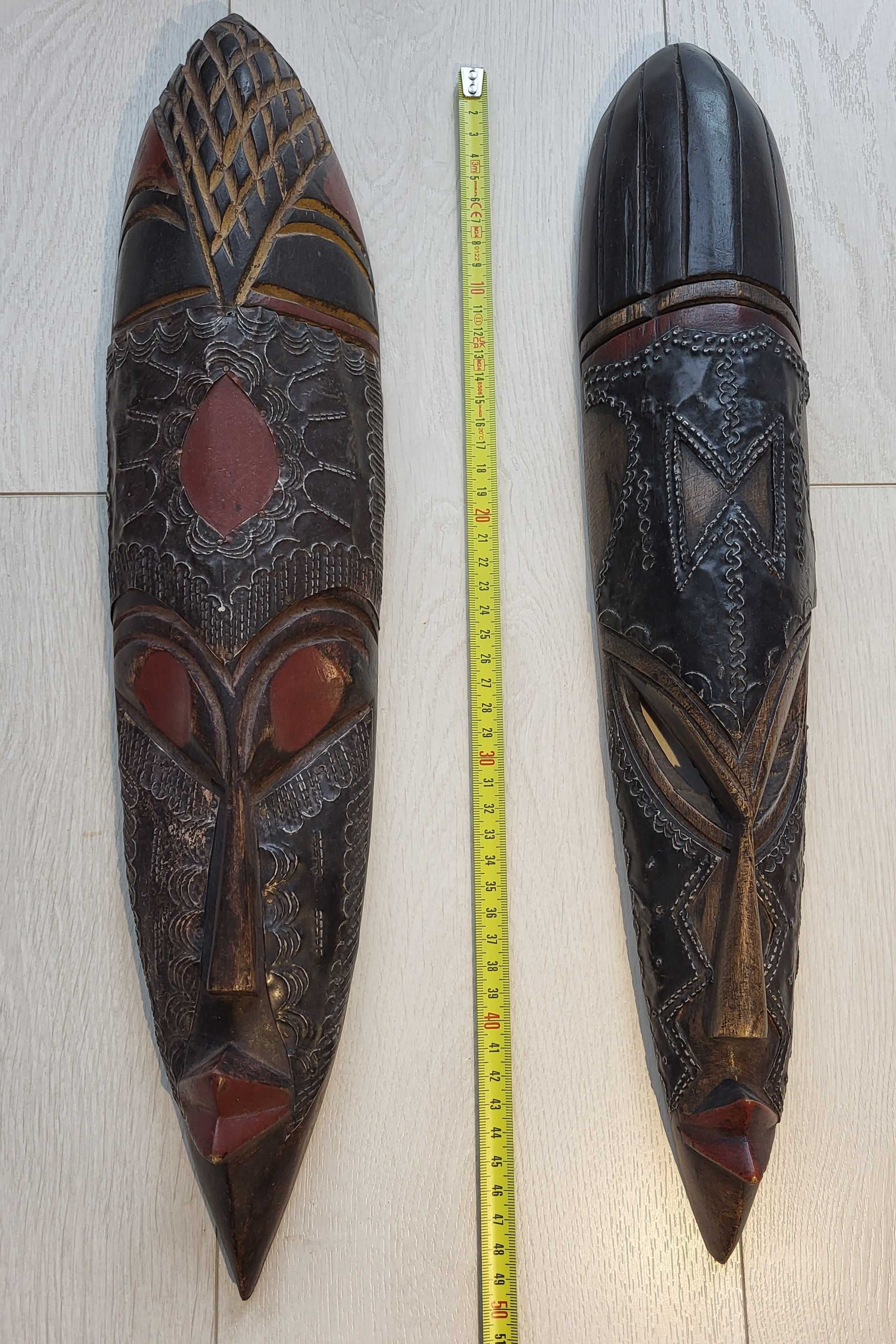 Set de 2 masti africane decorative, autentice si unicate