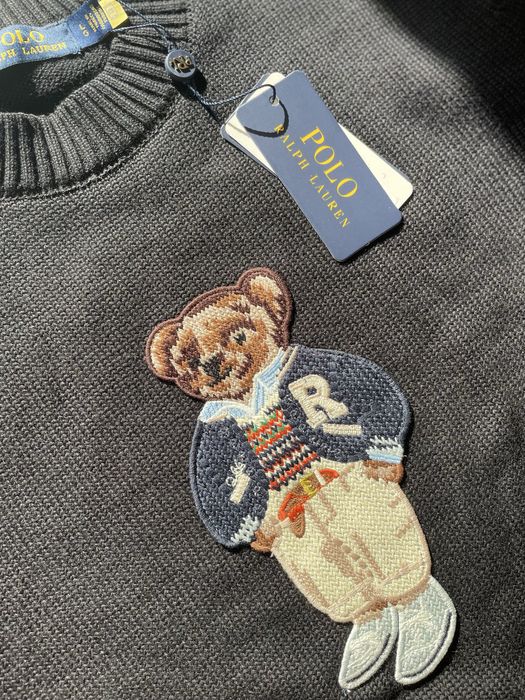 Мъжки пуловер с бродерия мече Polo