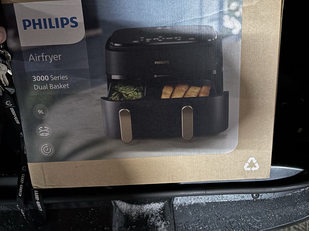 Friteuza cu aer cald dublu Philips seria 3000