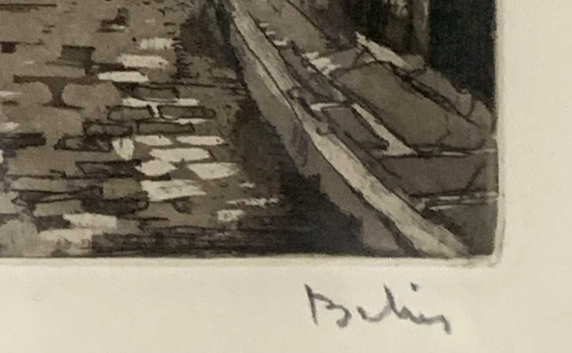 Роджър Хебелинк офорт „Rue de la Madeleine“, Брюксел 1932–1936 г.