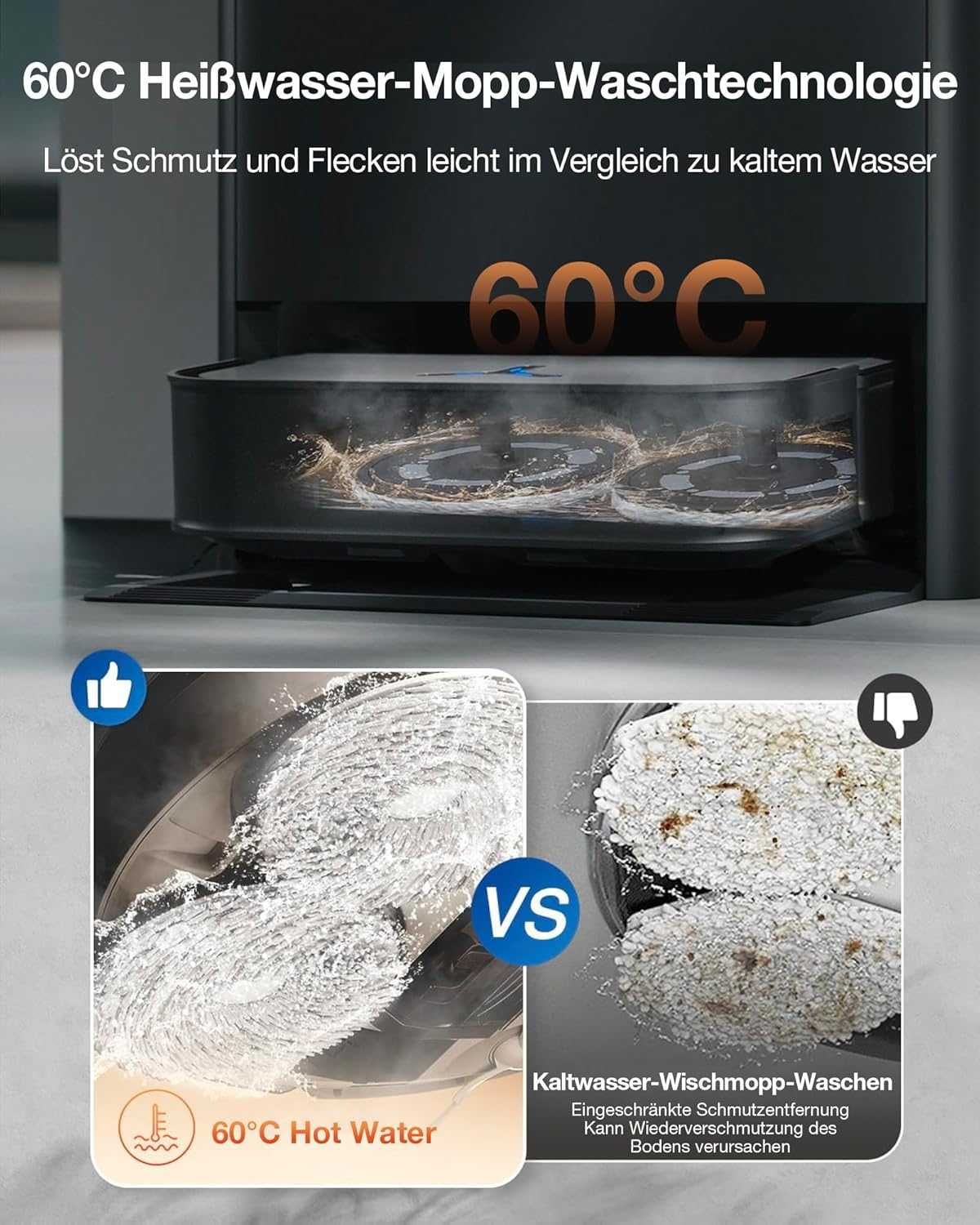 Прахосмукачка робот Ecovacs Deebot X2 Combo с Вертикална прахосмукачка