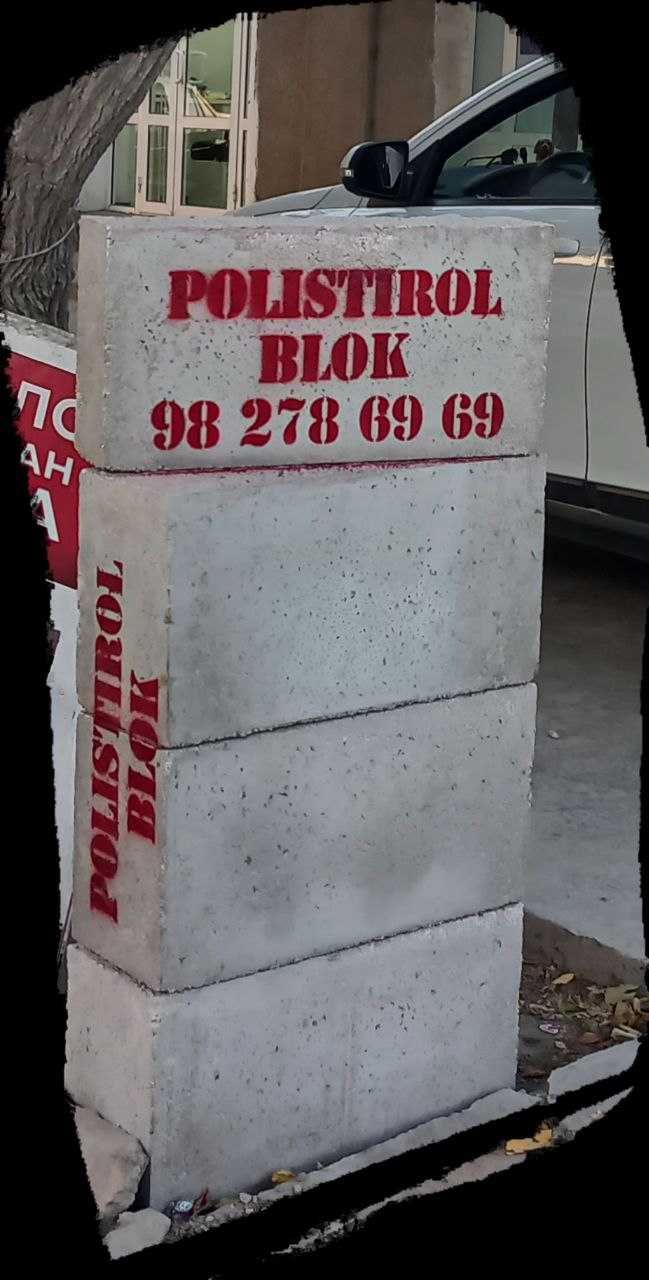 полистирол блок ғишт (polistirolblok, polistilolbeton)