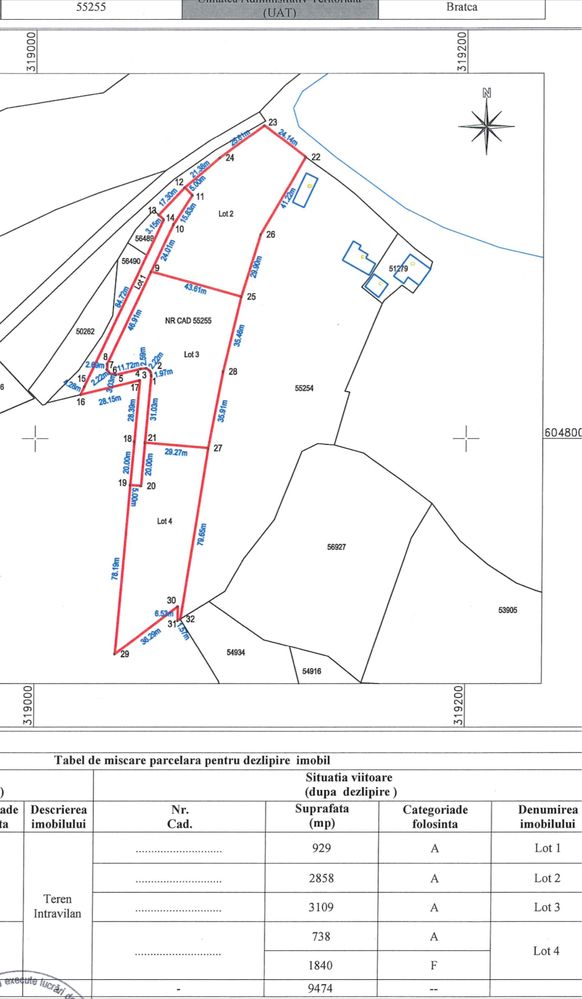 Vand teren intravilan in Satul Lorau, com. Bratca, jud. Bihor