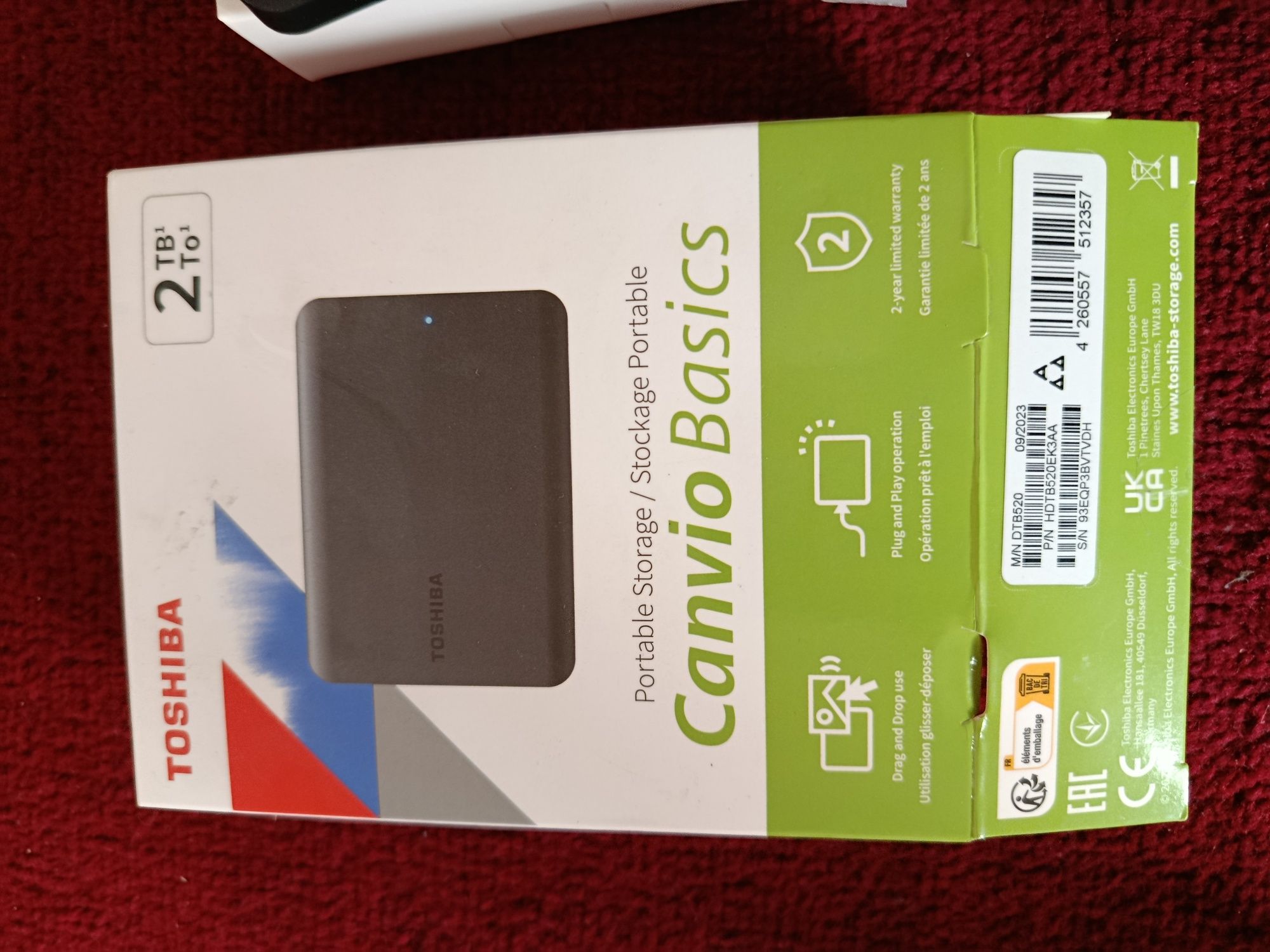 Внешний жёсткий диск Toshiba 2TB