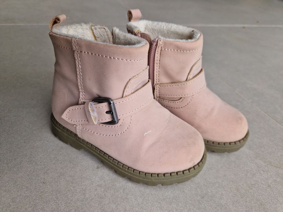 Ghete roz h&m marimea 22, 13,5 cm