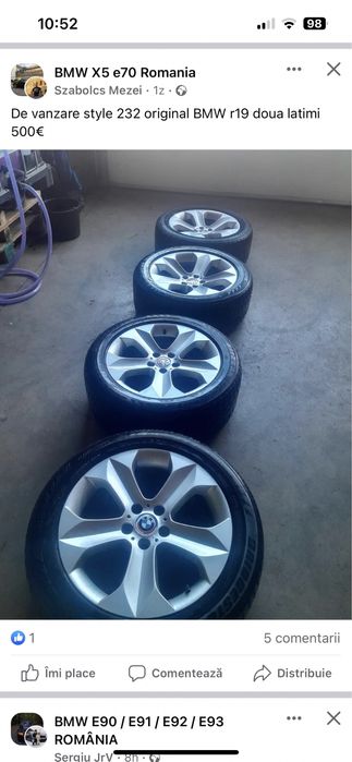 Vand/schimb jante bmw style 232 pe 19 cu 18
