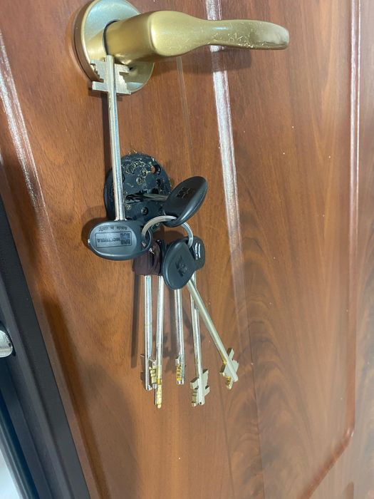 5 Buc. Ușă Metalică cu Toc, Armătură, Broască, Chei