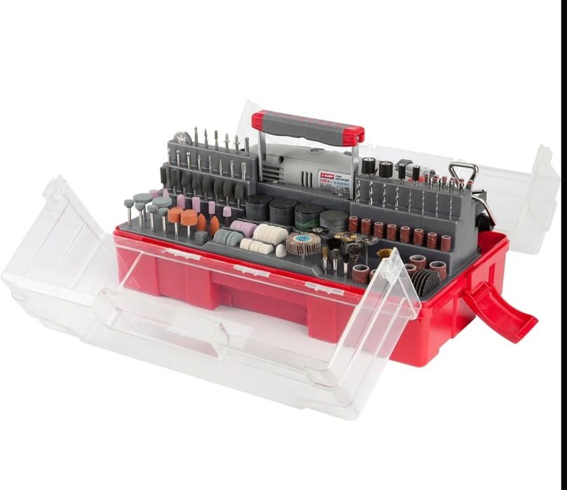 Гравер ЗУБР с набором мини-насадок в кейсе, 242 предмета ЗГ-130ЭК H242