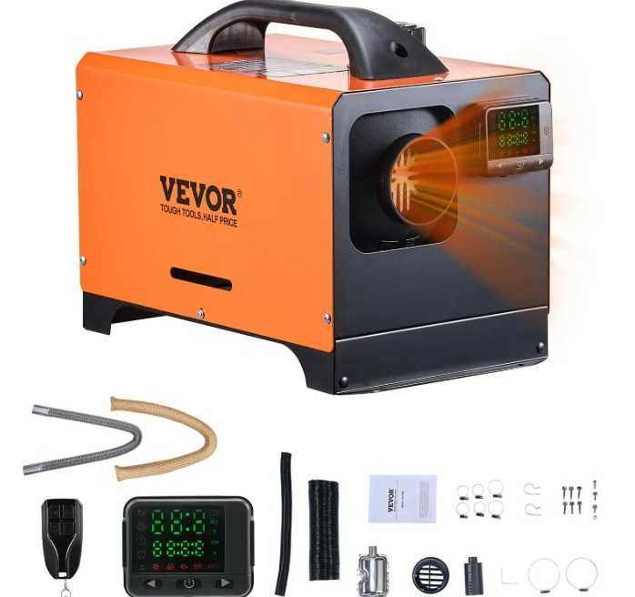 Incalzitor diesel VEVOR 8kW DC12V cu telecomanda,anunt vocal.