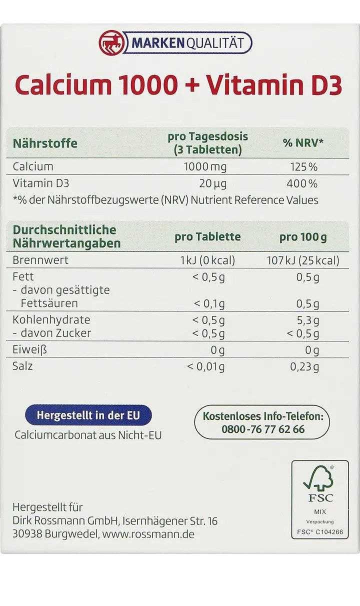 Vitamin Kalsiy. Calsium Germaniya mahsuloti.