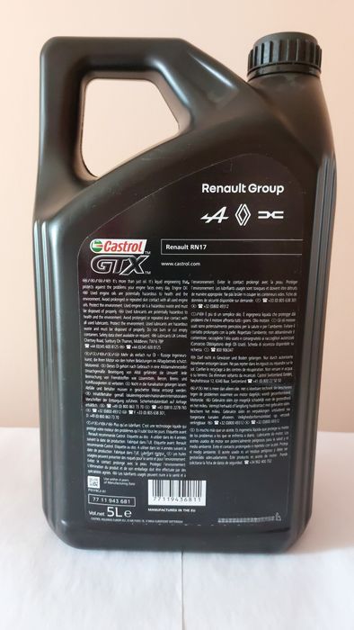 Ulei Dacia Castrol GTX 5W30 RN17 Euro6 SCR 5L Dacia-Renaul