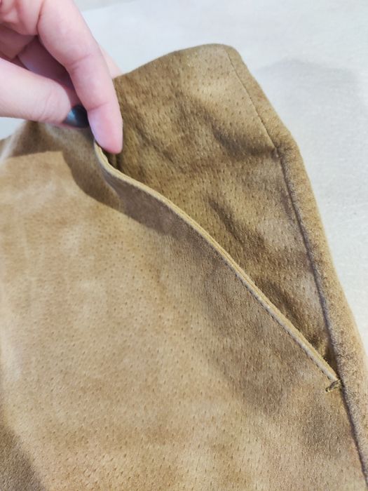 Fusta scurta 100% piele naturala intoarsa