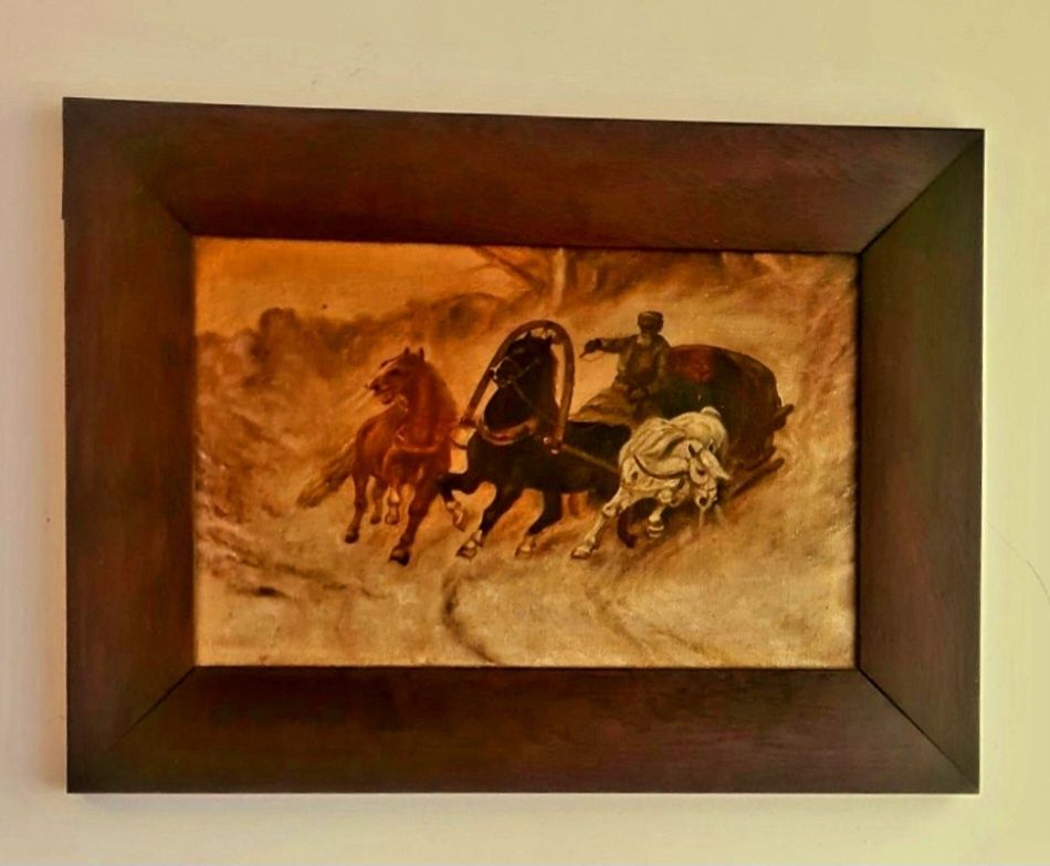 Картина руска тройка около 1900г.