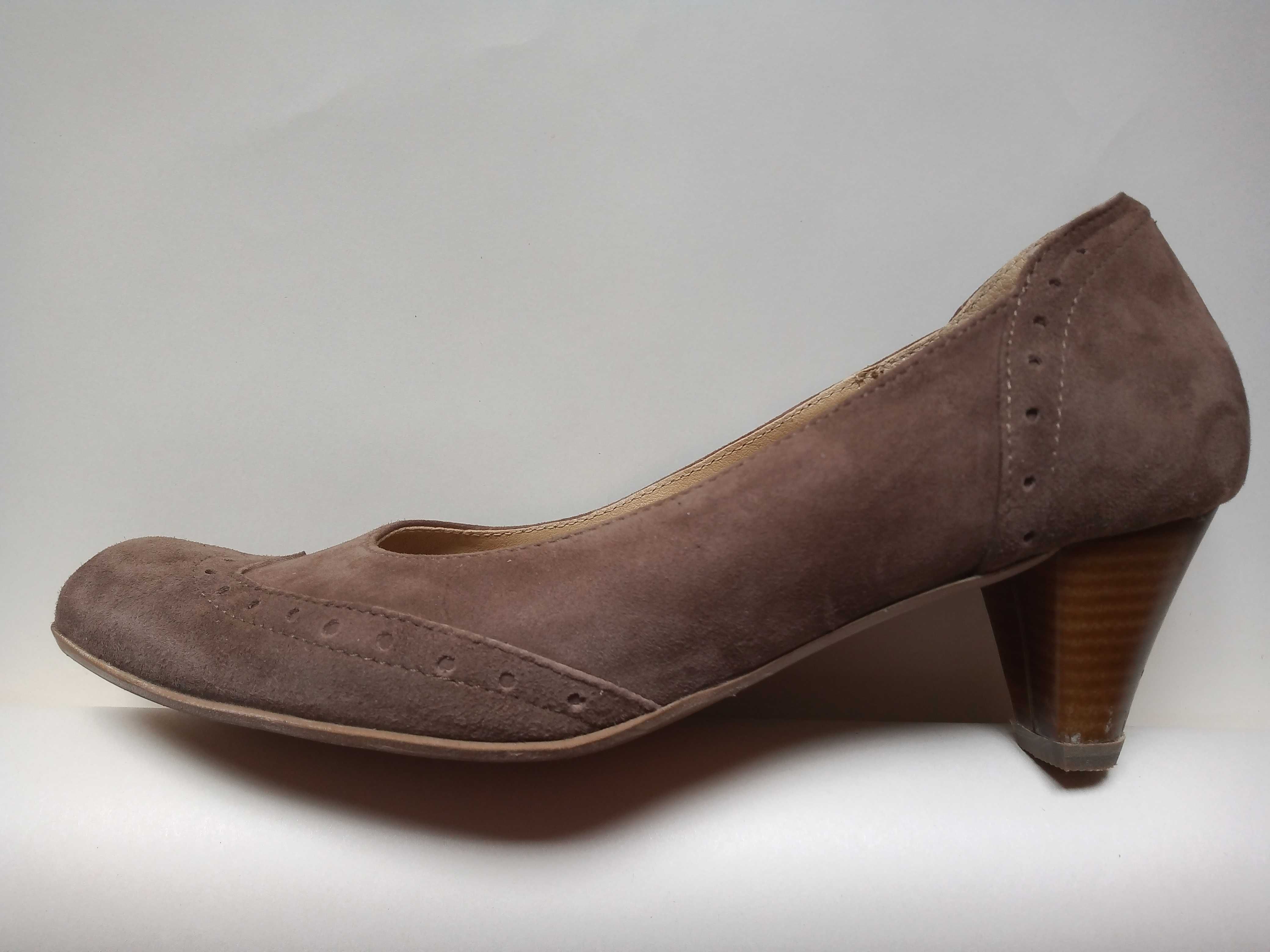 Дамски велурени обувки, № 39, естествена кожа