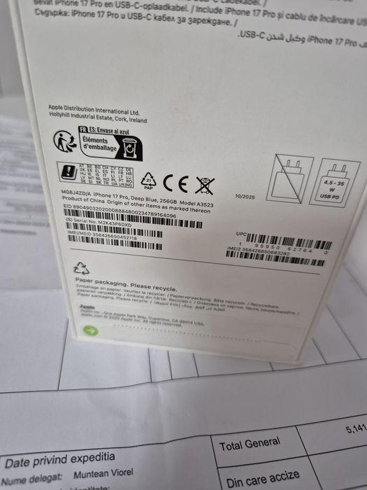 IPhone 17 PRO SIGILAT/Garanție